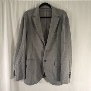 Purification Garcia Sweater Blazer Men's 52 Grey Double Button Collared Long Slv